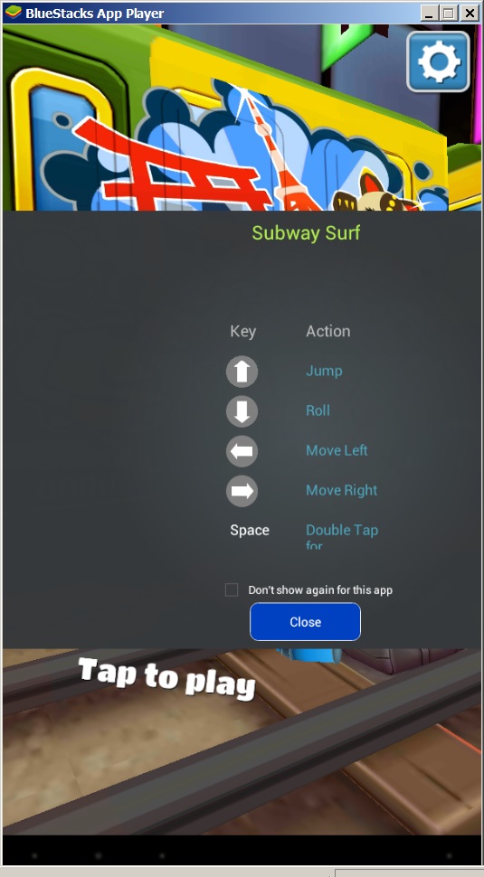 Запуск игры Subway Surf на Android в эмуляторе BlueStacks
