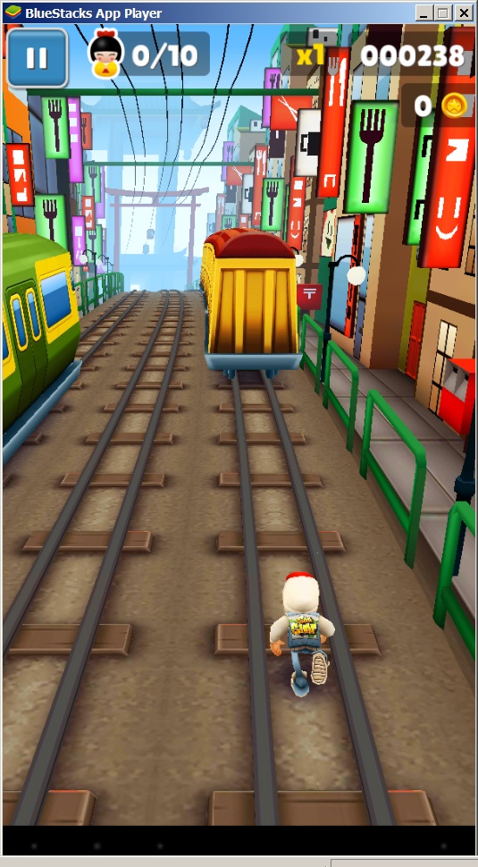 Игра Subway Surf в эмуляторе BlueStacks