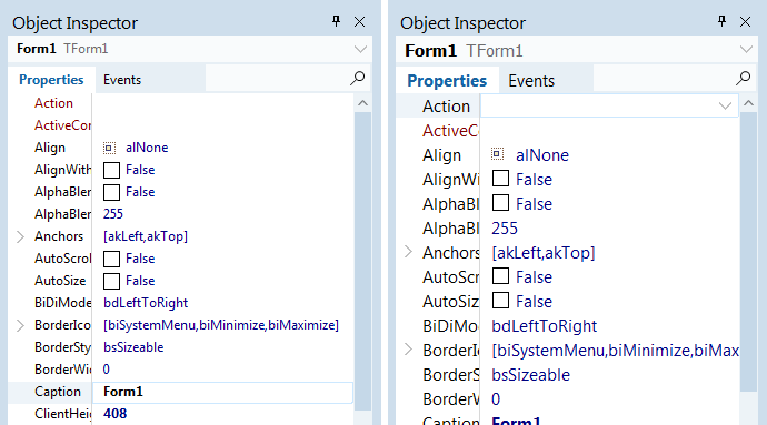 Увеличение шрифта Object Inspector в Delphi 10.3 Rio