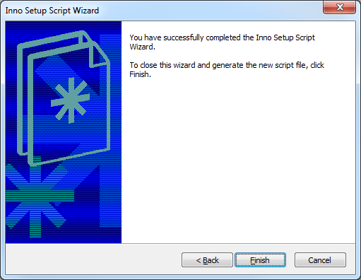 Финальный шаг мастера создания скрипта Inno Setup