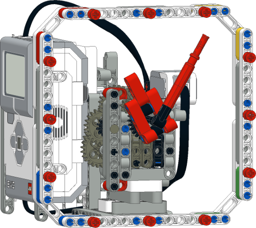 Часы со стрелками, собранные из базового образовательного набора LEGO Mindstorms Education EV3 (45544)
