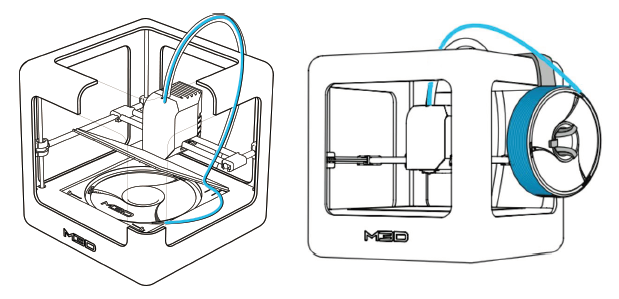 Варианты установки катушек с пластиком в 3D-принтер The Micro
