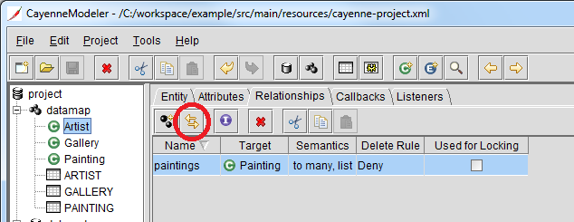 Синхронизация объектных и табличных связей в Apache CayenneModeler