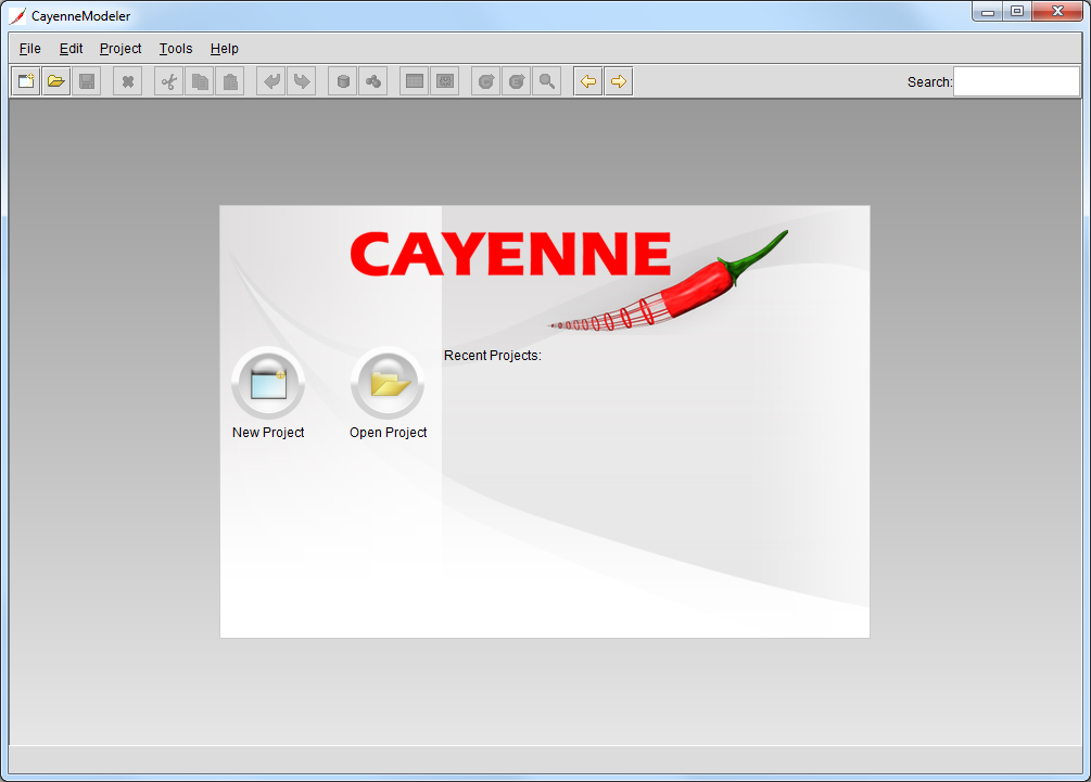 Первый запуск моделера Apache Cayenne
