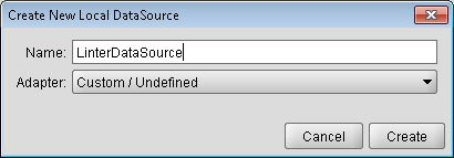 Добавление локального источника даных в моделер Apache Cayenne