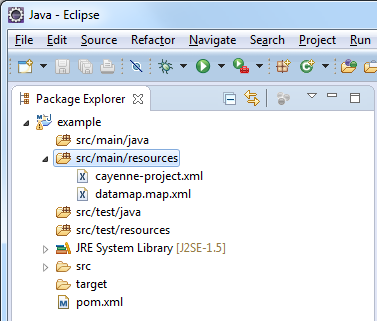 Отображение файлов Apache Cayenne в IDE Eclipse