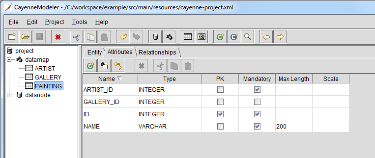 Добавление нескольких таблиц в Apache CayenneModeler
