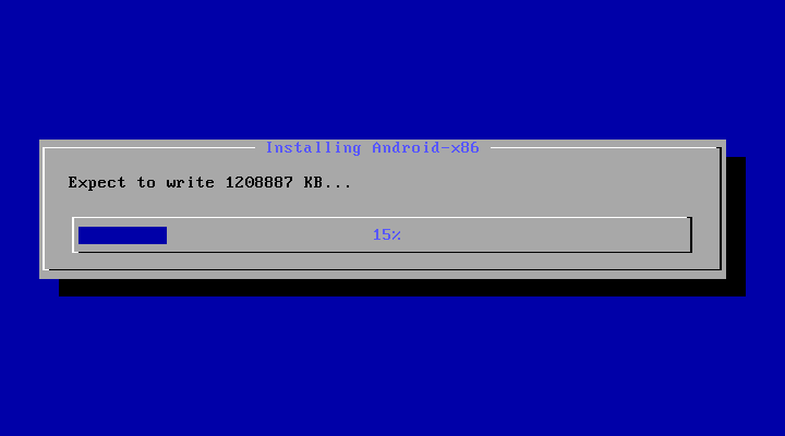 Процесс установки Android x86 на флешку