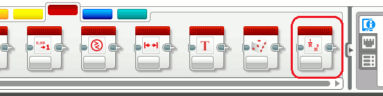 Блок SampleDataOp на палитре на закладке «Операции с данными» в среде разработки LEGO Mindstorms EV3