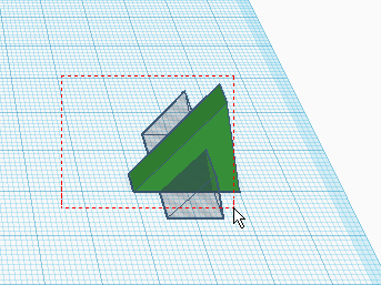 Выделение рамкой нескольких объектов в Tinkercad