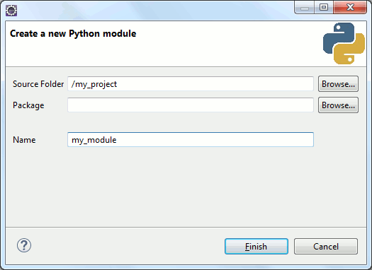 Добавление нового модуля Python в Eclipse