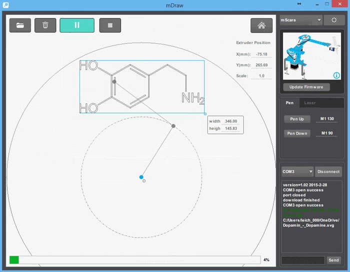 mDraw - программа для подготовки рисунков для роботов из набора mDrawBot