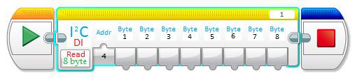 Программа EV3 для чтения 8 байт из шины I2C