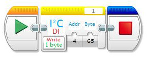 Программа EV3 для записи одного байта в шину I2C