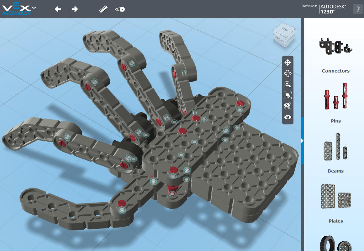 Проектирование конструкции робота с помощью программы VEX Assembler