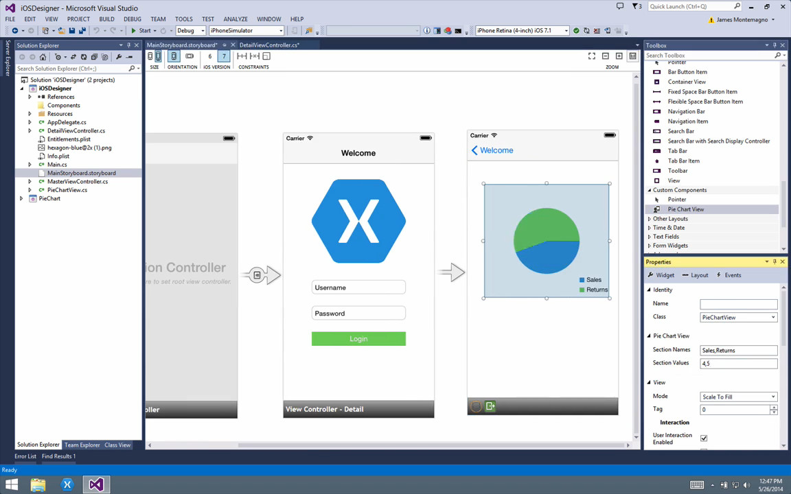 Microsoft Visual Studio с расширением Xamarin